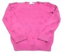 Růžový svetřík se srdíčky zn. H&M