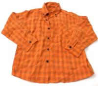 Oranžovo-černá kostkovaná košile zn. Mothercare
