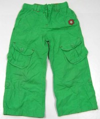 Zelené plátěné kalhoty s kytičkou zn.George