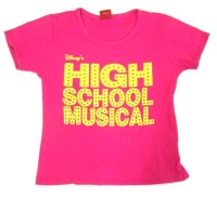 Růžové tričko s nápisem HSM zn. Disney
