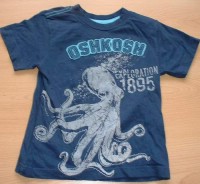 Modré tričko s potiskem a nápisem zn. Osh Kosh