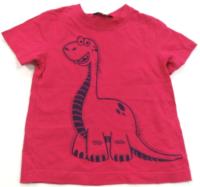 Růžové tričko s dinosaurem zn. George 