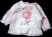 Růžové triko s kytičkou zn. Little Bundle