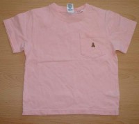 Růžové tričko s kapsičkou a medvídkem zn. GAP