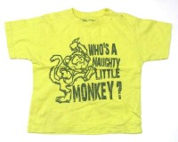Žluté tričko s opičkou zn. REBEL