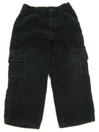Černé manžestrové kalhoty s kapsami zn. Old Navy