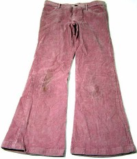 Růžové manžestrové kalhoty zn. Denim vel. 140