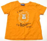 Oranžové tričko s lvíčkem 