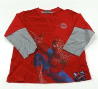 Červeno-šedé triko se Spider-manem zn. Next 