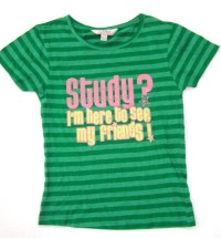 Zelené pruhované tričko s nápisem zn. YD, vel. 152