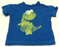 Modré tričko s dinosaurem zn.Minoti ;vel. 6-12 měs