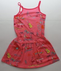 Outlet - Růžové letní šaty/tunika s potiskem zn. Marks&Spencer