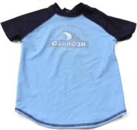 Tmavomodro-modré plážové UV tričko s nápisem zn. OshKosh 