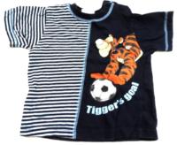 Tmavomodro-pruhované tričko s tygříkem zn. Ladybird + Disney