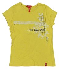 Žluté tričko s nápisem zn. Esprit