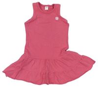 Růžové bavlněné šaty se srdíčkem zn. M&S