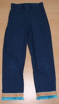 Modré kalhoty s proužky zn. Marks&Spencer, vel. 10 let