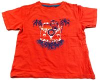 Oranžové tričko s potiskem zn. M&Co
