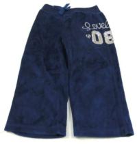 Modré sametové kalhoty s nápisem zn. Early Days 
