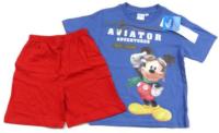 Outlet - Modro-červený letní komplet s Mickeym zn. Disney