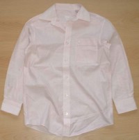 Růžová pruhovaná košile s číslem vel. 9/10 let