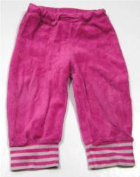 Růžové sametové kalhoty zn.H&M