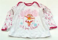 Bílo-růžové květované triko s Upsy Daisy zn. George 