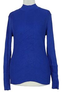 Dámský safírový žebrovaný svetr zn. H&M