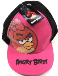 Nové - Černo-růžová plátěná kšiltovka Angry Birds vel. 4/8 let