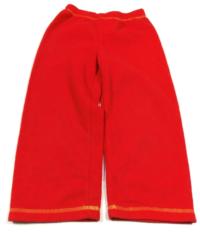 Červené fleecové pyžamo kalhoty s medvídky zn. Disney 
