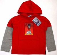 Outlet - červené skejťácké triko s kapucí