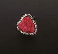 Outlet - Dámský červený prsten s kamínky 