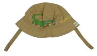 Béžový plátěný klobouk s obrázkem - Velikananánský krokodýl zn. M&S