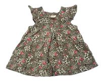 Béžové květované manšestrové šaty zn. H&M