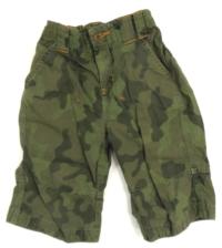 Khaki army 3/4 plátěné kalhoty zn. Next