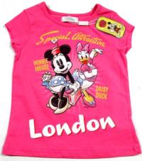 Outlet - Růžové tričko s Minnie zn. Disney 