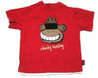 Červené tričko s opičkou