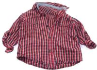 Černo-červená kostkovaná košile 