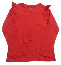 Červené triko s volánky zn. F&F