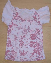 Růžové tričko s motýlky zn. CQ