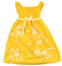 Žluté žabičkové šaty s kytičkami 