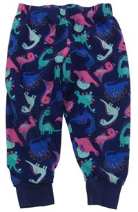 Tmavomodré fleecové pyžamové kalhoty s dinosaury zn. St. Bernard