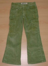 Zelené sametové riflové kalhoty zn. GAP