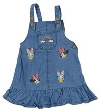 Modré laclové riflové šaty s Minnie a Daisy zn. Disney