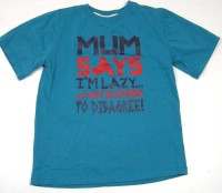 Modré tričko s nápisem  zn. M&Co