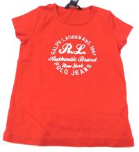 Červené tričko s nápisem zn. Ralph Lauren 
