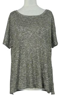 Dámské hnědo-zlaté melírované úpletové tričko zn. M&S