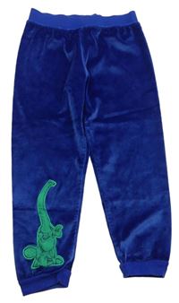 Safírové plyšové pyžamové kalhoty s dinosaurem zn. M&S