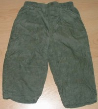 Zelené manžestrové kalhoty s podšívkou zn.George