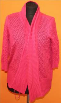 Dámský růžový svetrový cardigan vel. XL